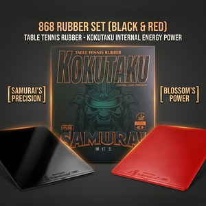 Table Tennis Rubber - Kokutaku Sakura 868 Rubber Set, the