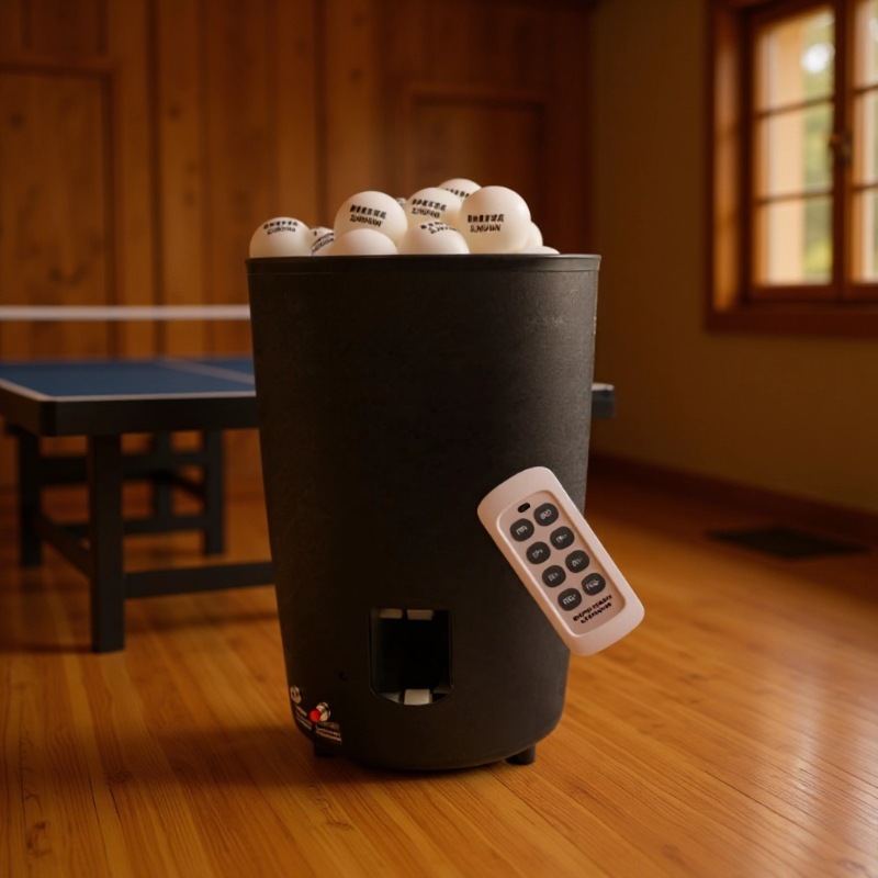 Table Tennis Launcher - Portable Table Tennis Ball Machine Automatic,