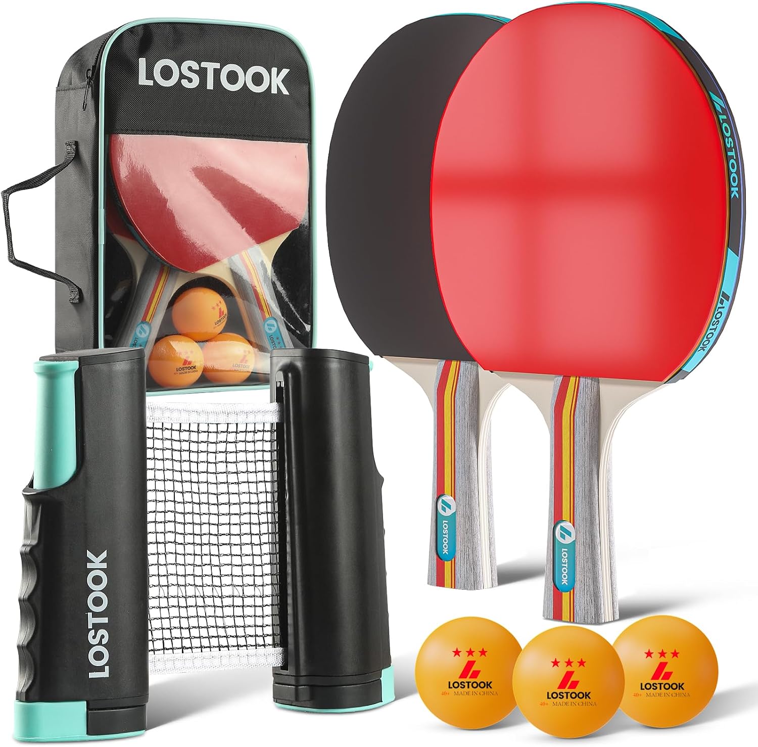 Table Tennis Reference - Pro Table Tennis Set: 2/4 Paddles,