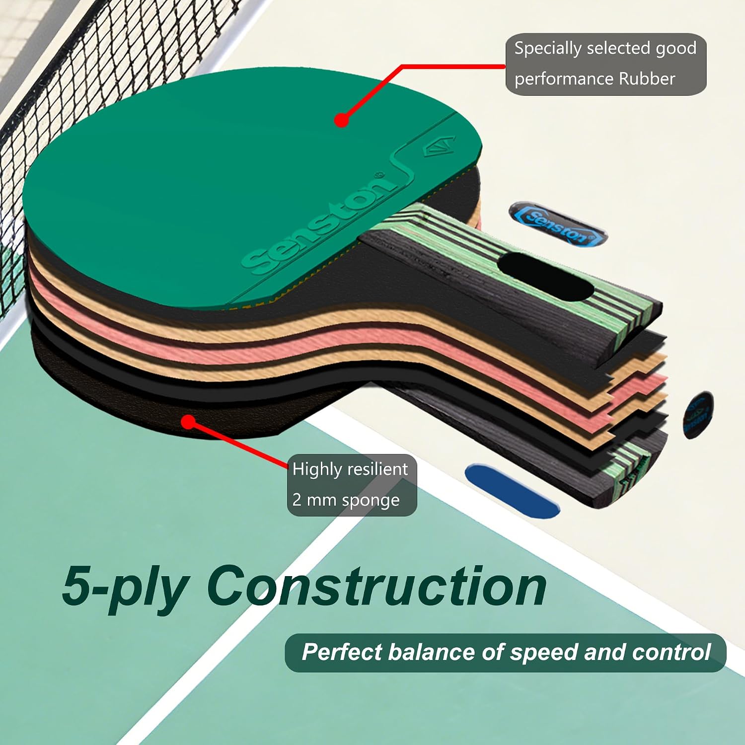 5-Ply Wood Table Tennis Set of - đánh giá và giá Table Tennis Reference