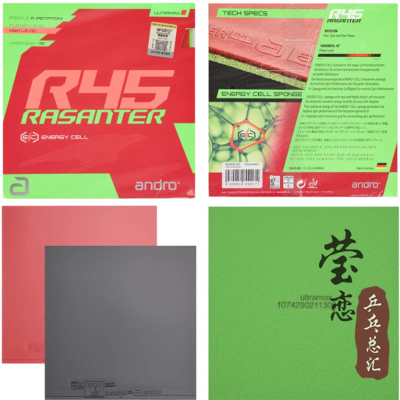 Andro Rasanter R45 47 50 C45 4 - đánh giá và giá Table Tennis Rubber