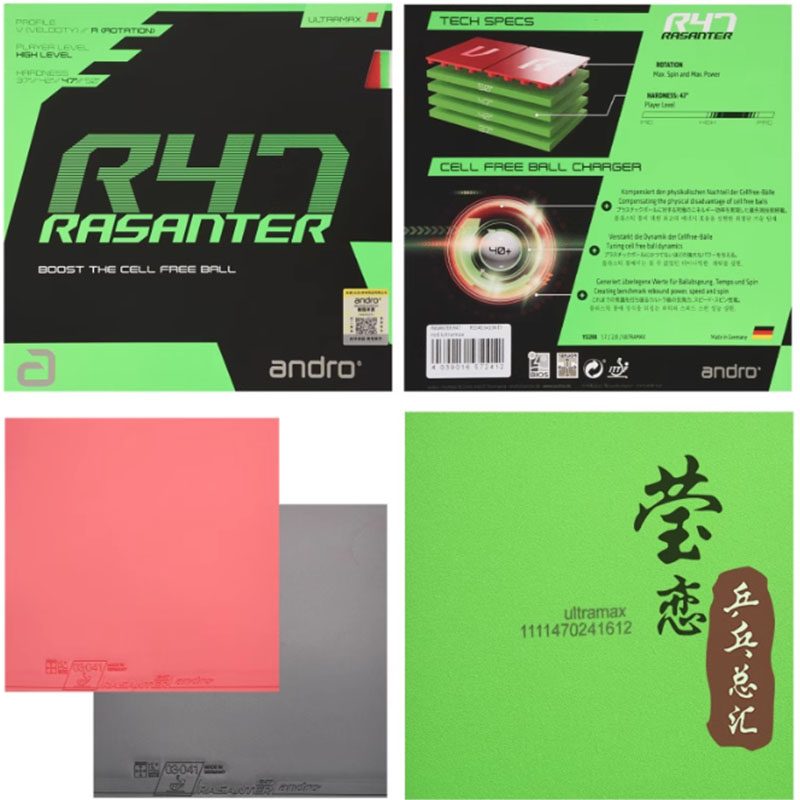 Andro Rasanter R45 47 50 C45 4 - đánh giá và giá Table Tennis Rubber