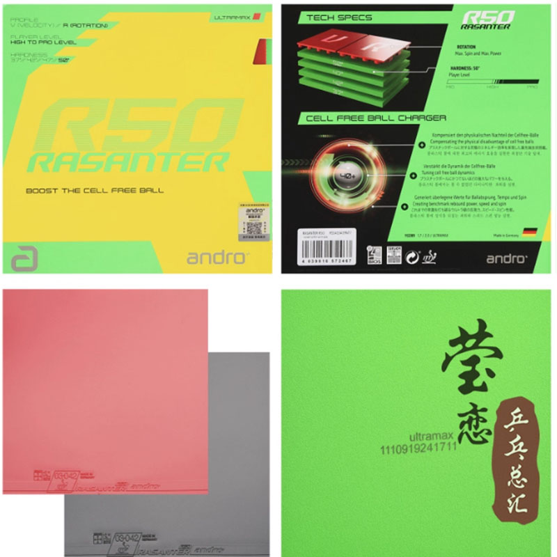 Andro Rasanter R45 47 50 C45 4 - đánh giá và giá Table Tennis Rubber