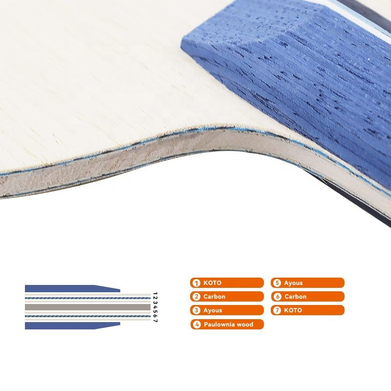 1PCS Blue Carbon Fiber Table T - đánh giá và giá Table Tennis Paddles